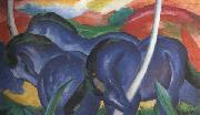 Franz Marc The Large Blue Horses (mk34) oil painting artist